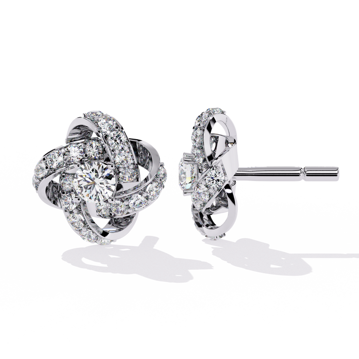 925 Silver Twinkling Twirls Lab Diamond Earrings