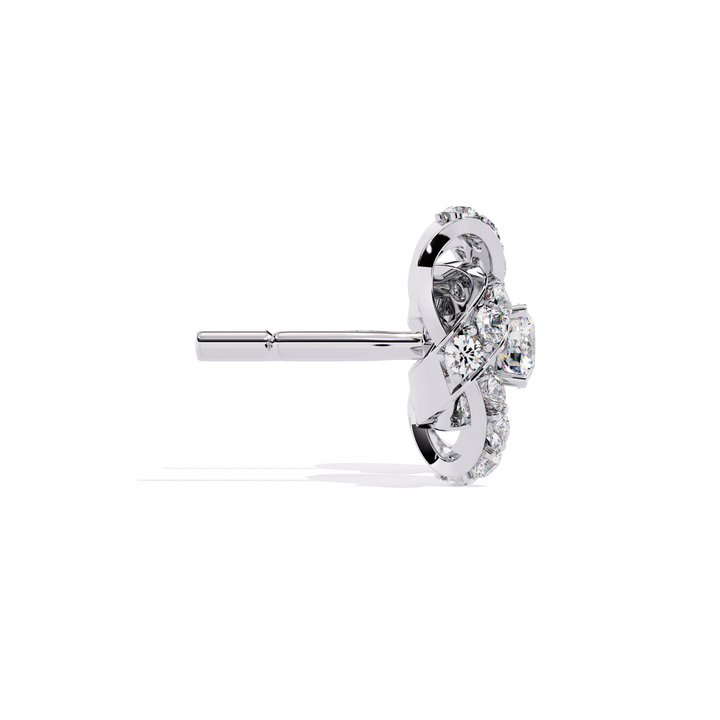 925 Silver Twinkling Twirls Lab Diamond Earrings