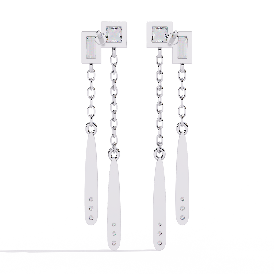 925 Silver Undefined Elegance Lab Grown Diamond Earrings