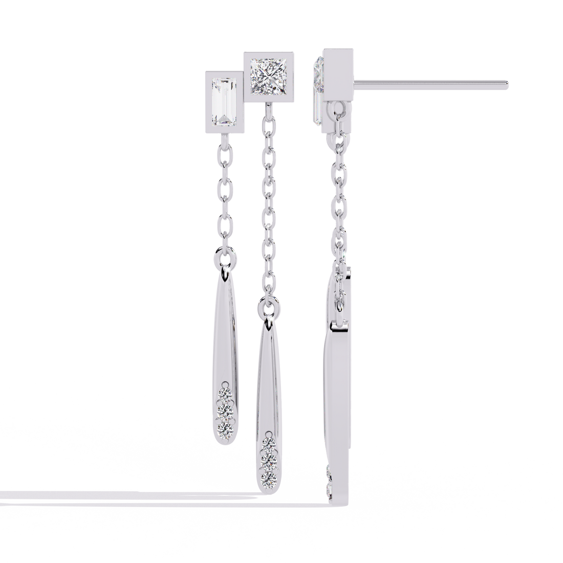 925 Silver Undefined Elegance Lab Grown Diamond Earrings