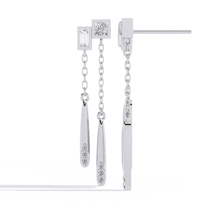 925 Silver Undefined Elegance Lab Grown Diamond Earrings