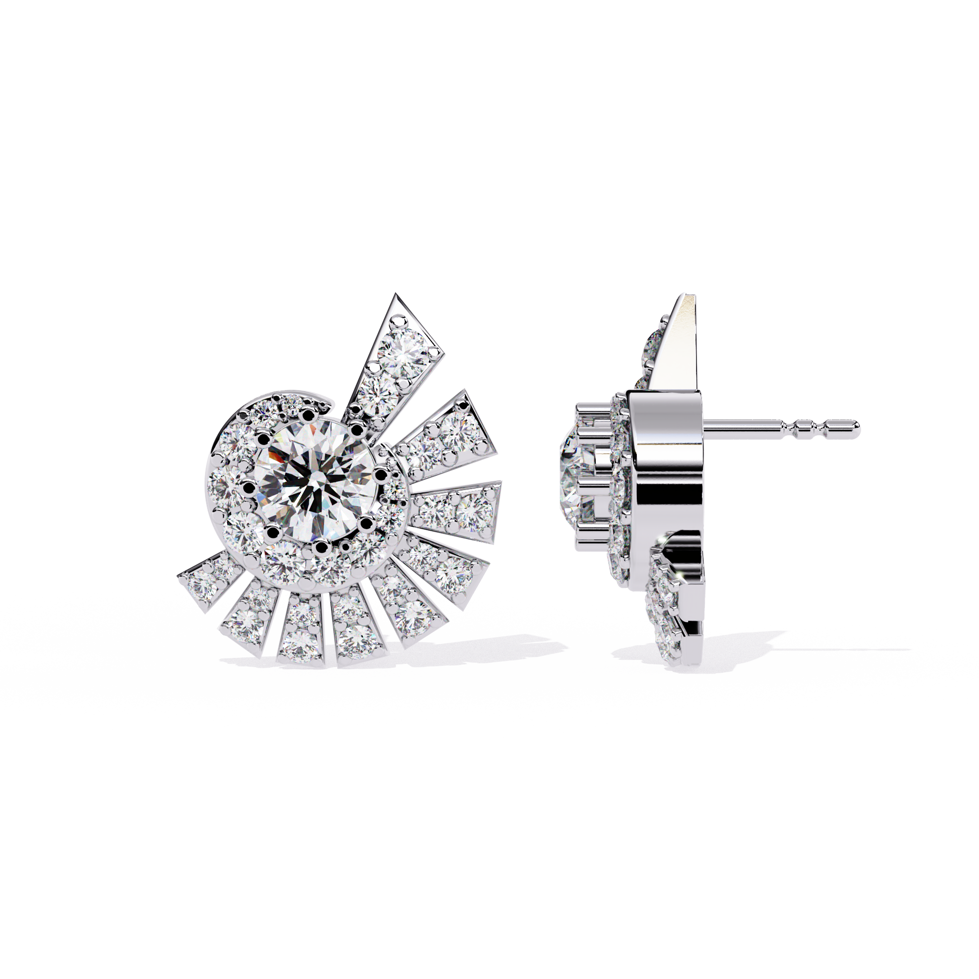 925 silver Charming Complexity Lab Diamond Studs