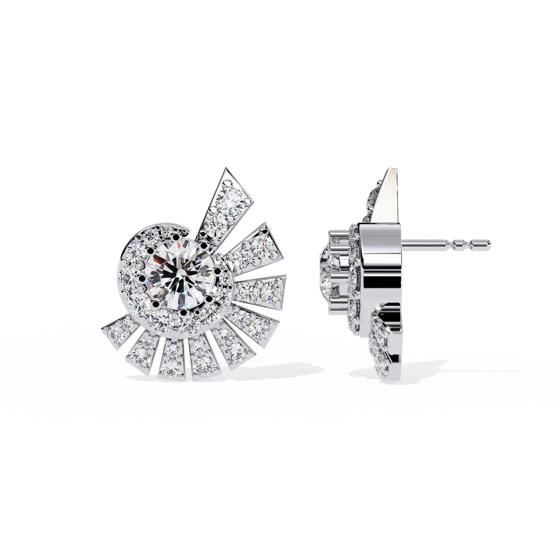 925 silver Charming Complexity Lab Diamond Studs