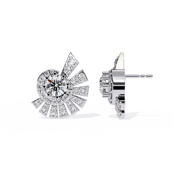 925 silver Charming Complexity Lab Diamond Studs