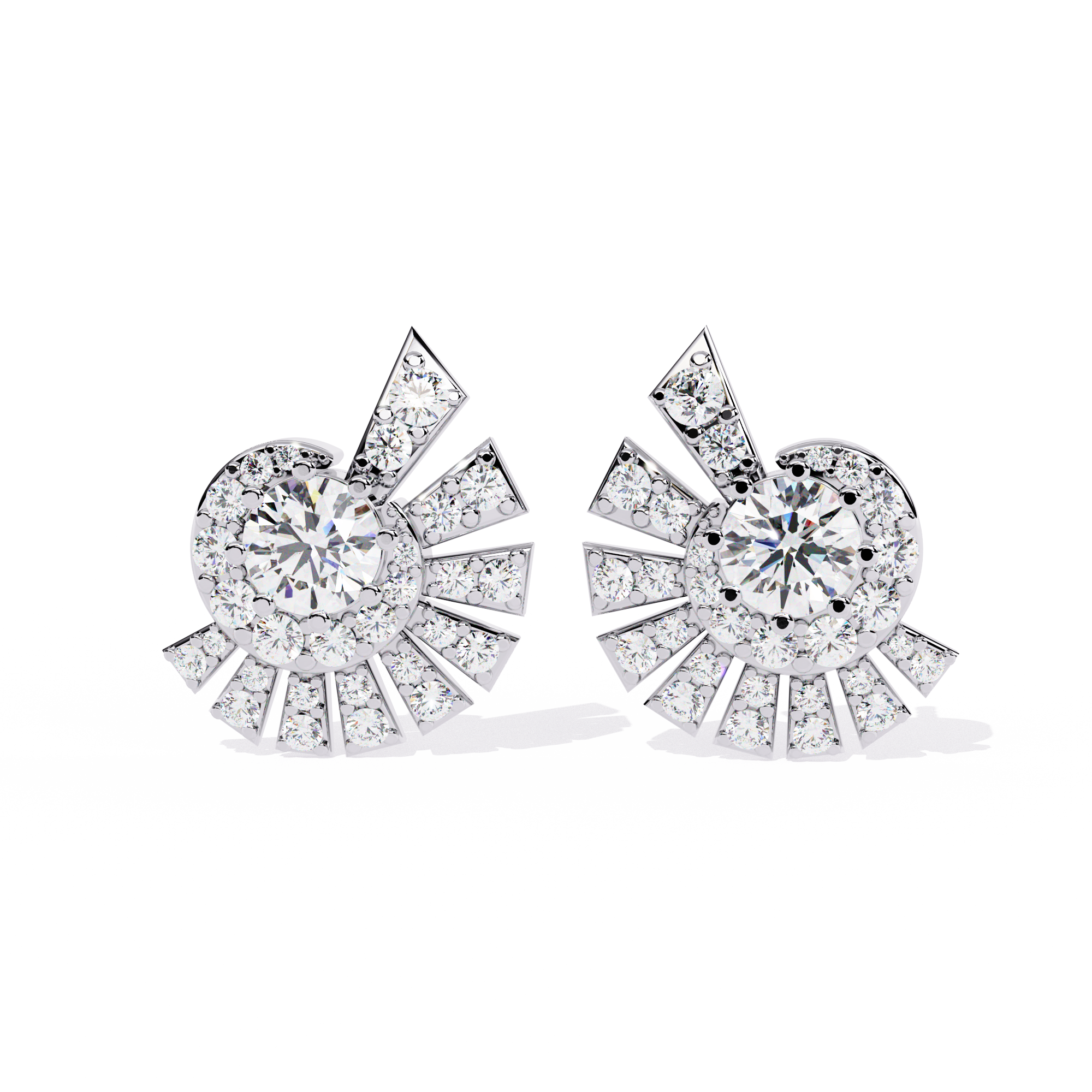 925 silver Charming Complexity Lab Diamond Studs