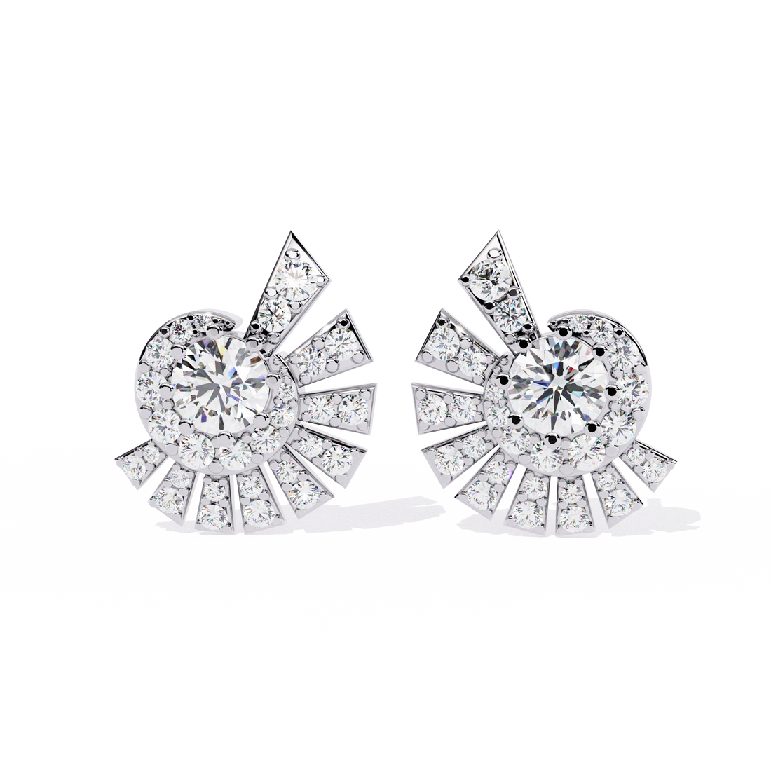 925 silver Charming Complexity Lab Diamond Studs
