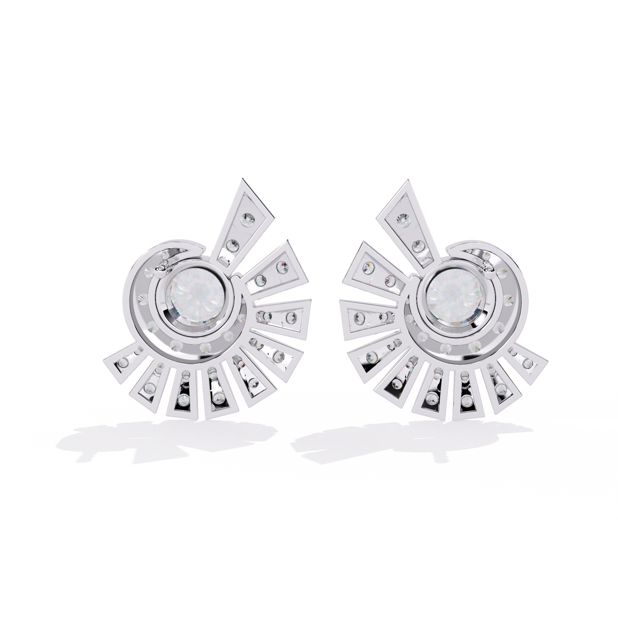 925 silver Charming Complexity Lab Diamond Studs