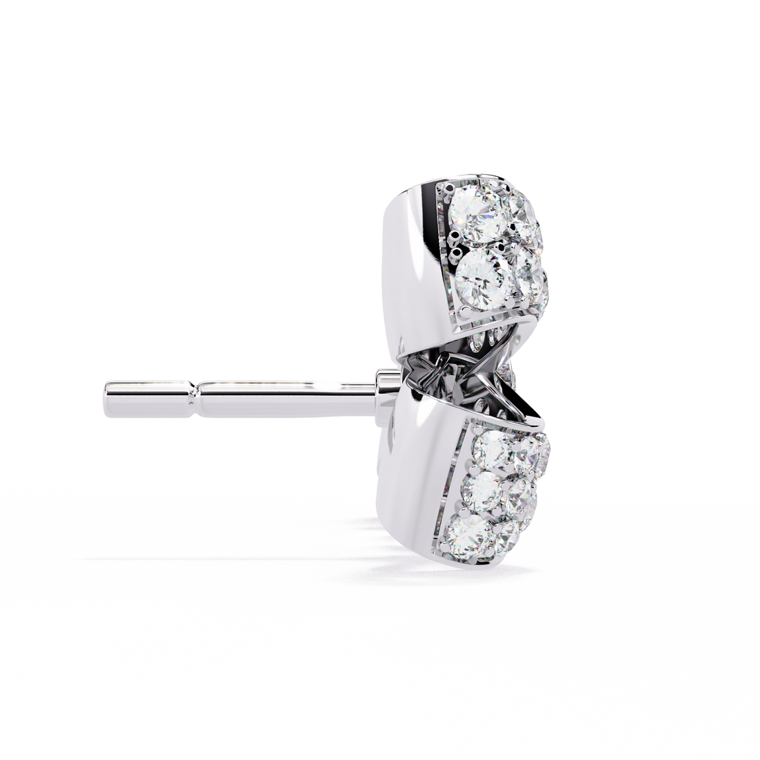 925 silver Lab Grown Diamond Bow Knot Earrings