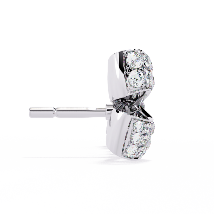 925 silver Lab Grown Diamond Bow Knot Earrings