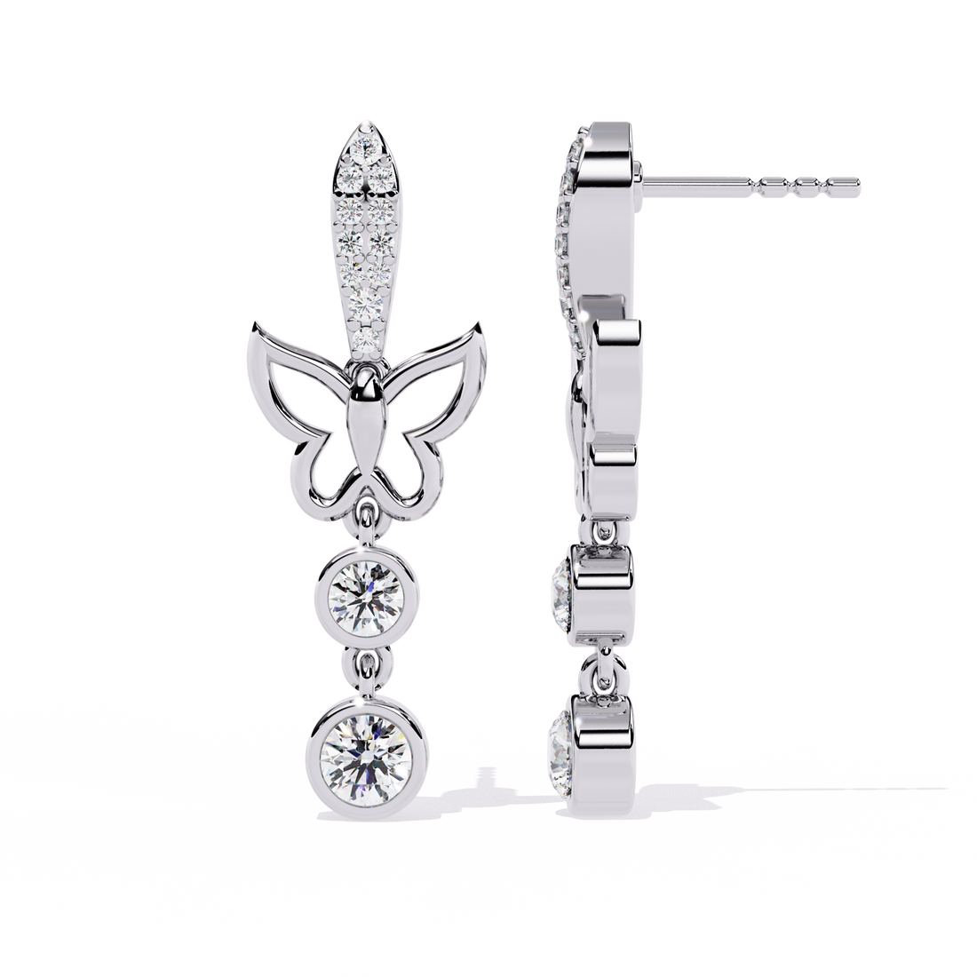 925 silver Minimal Wonder Lab Grown Diamond Earrings