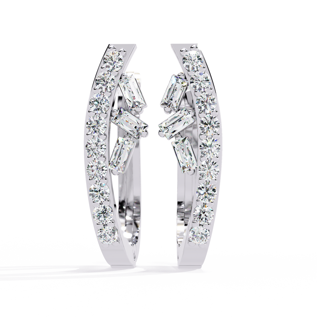 925 silver Pure Elegance Lab Grown Diamond Hoops
