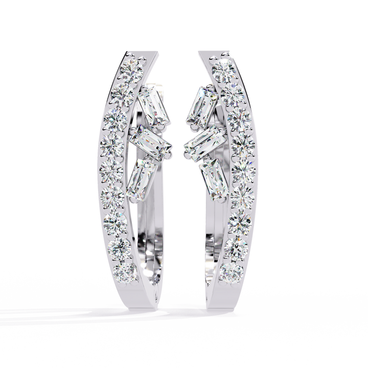 925 silver Pure Elegance Lab Grown Diamond Hoops