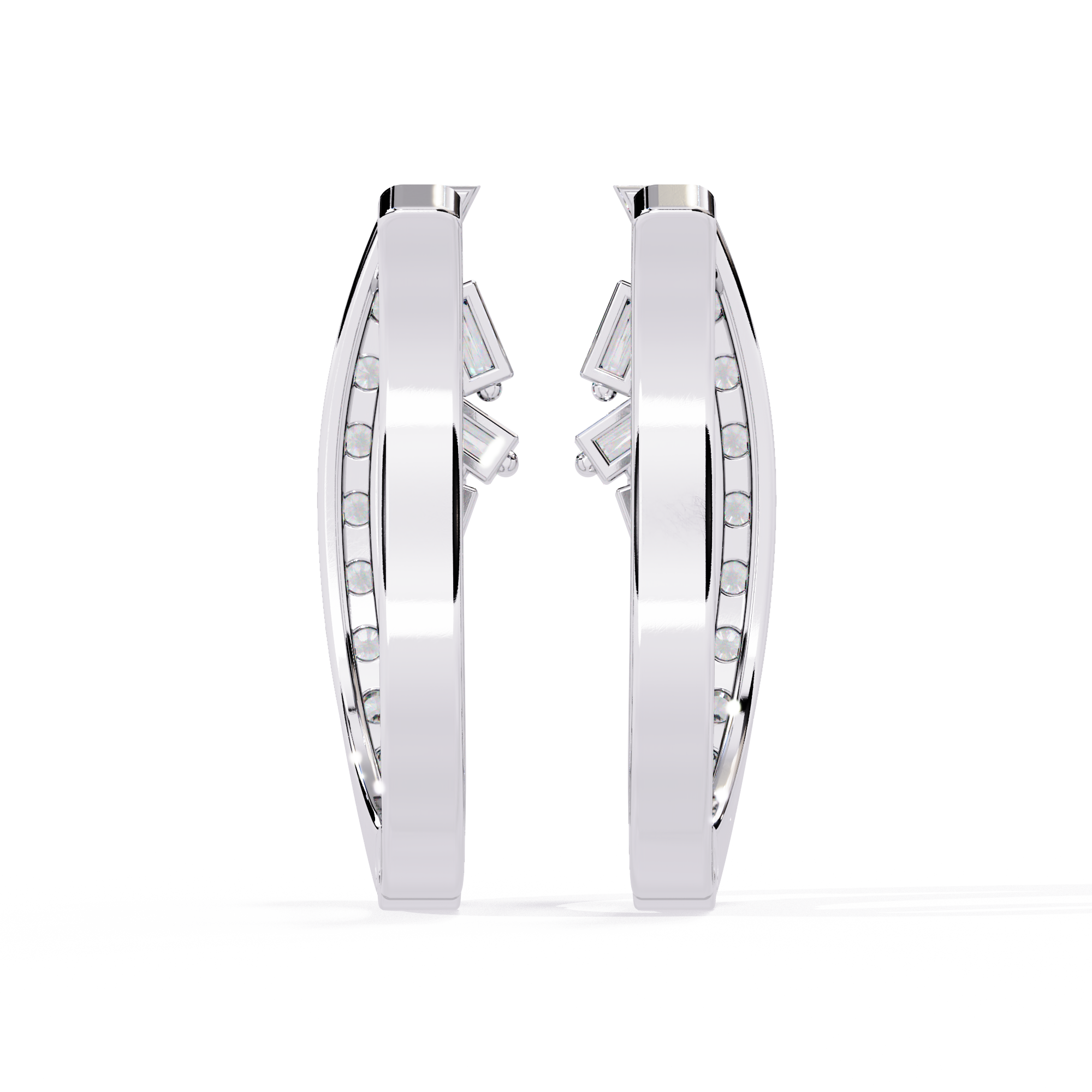 925 silver Pure Elegance Lab Grown Diamond Hoops