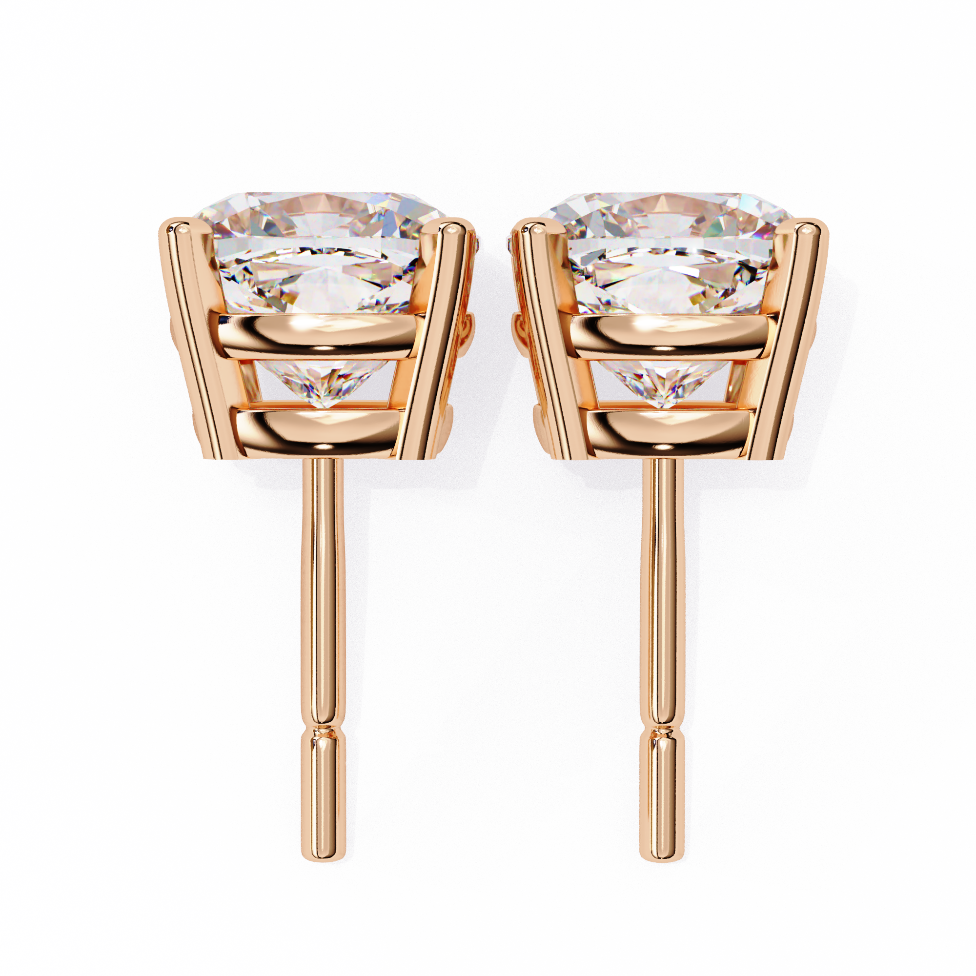 2.30 Carats Cushion Diamond Studs