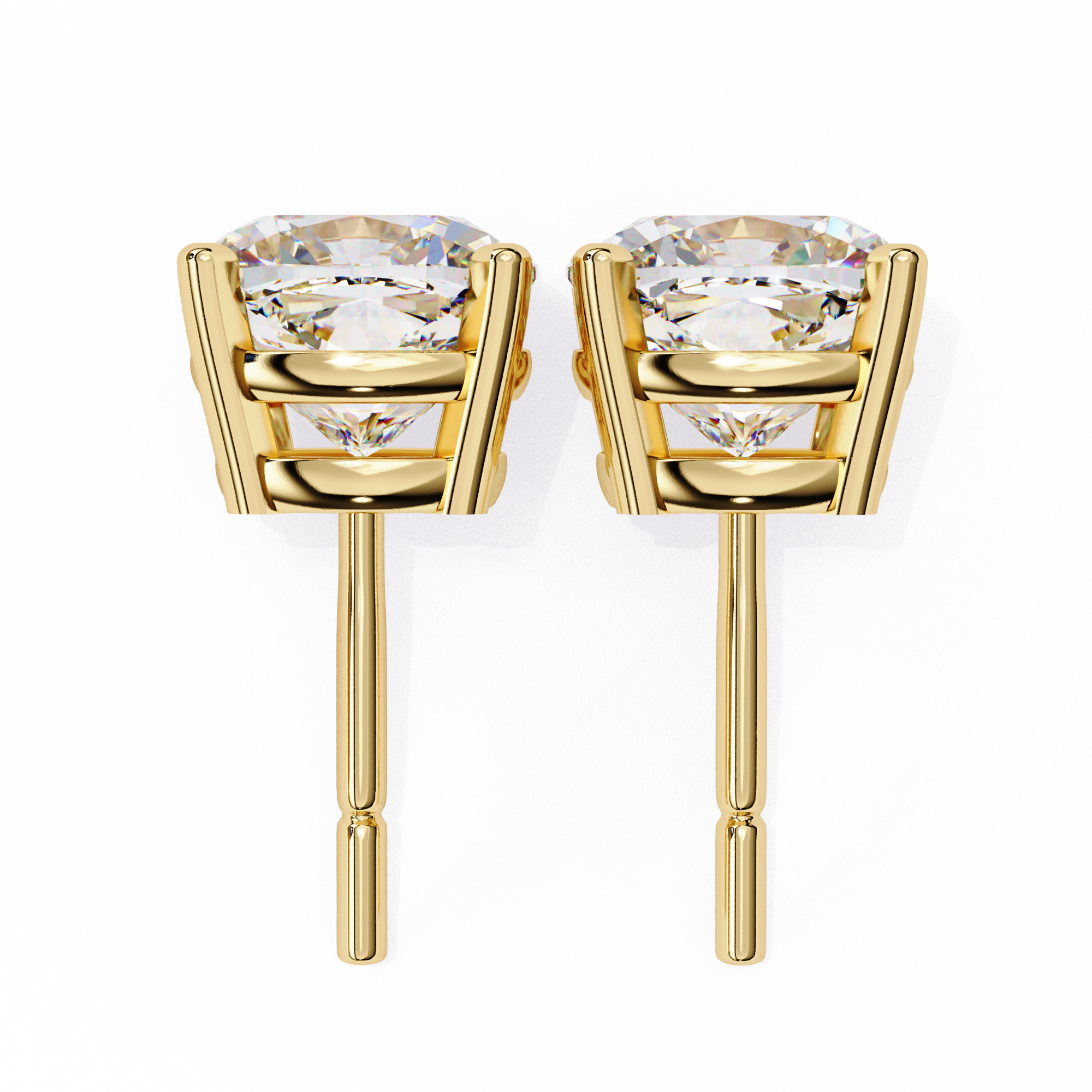 2.30 Carats Cushion Diamond Studs