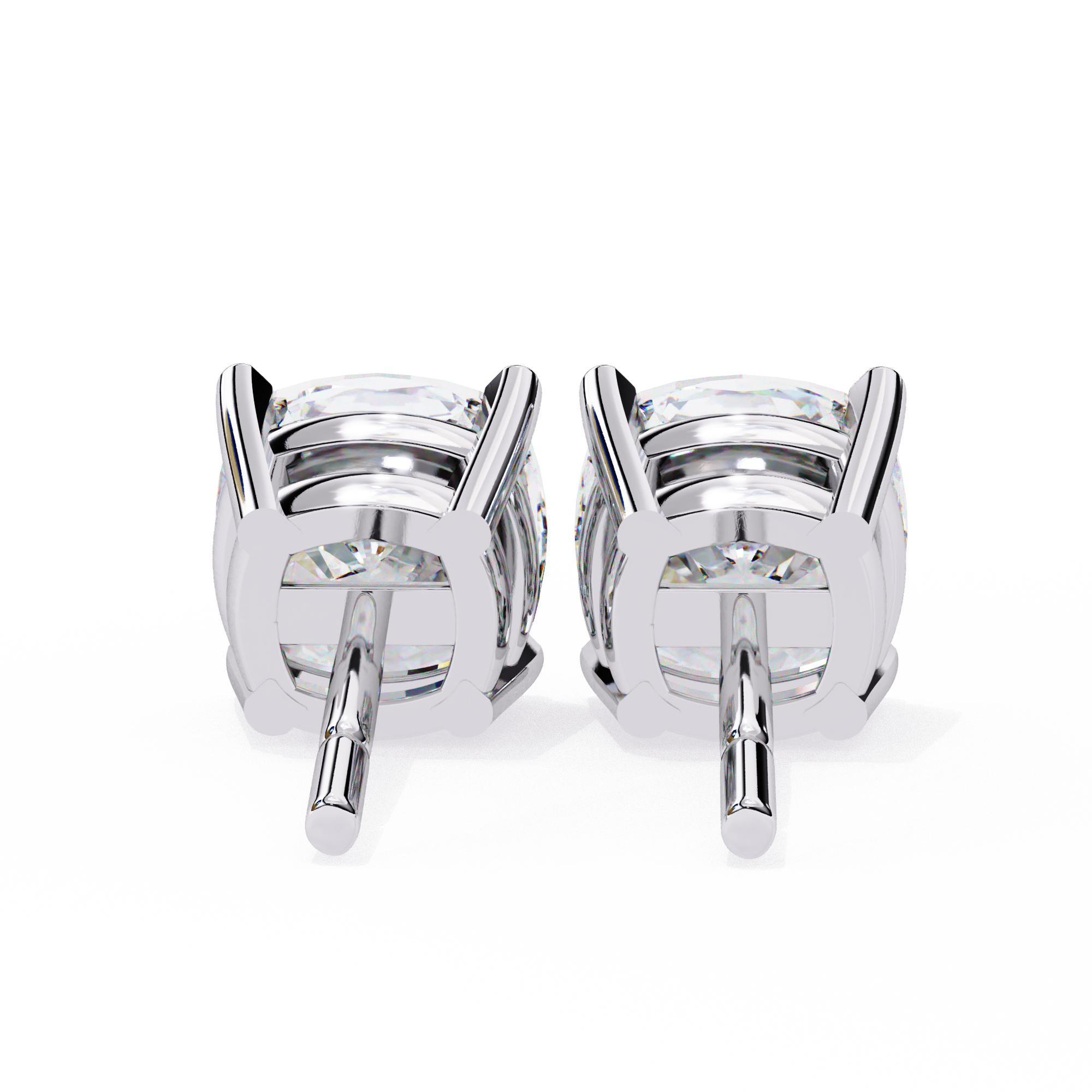 2.30 Carats Cushion Diamond Studs