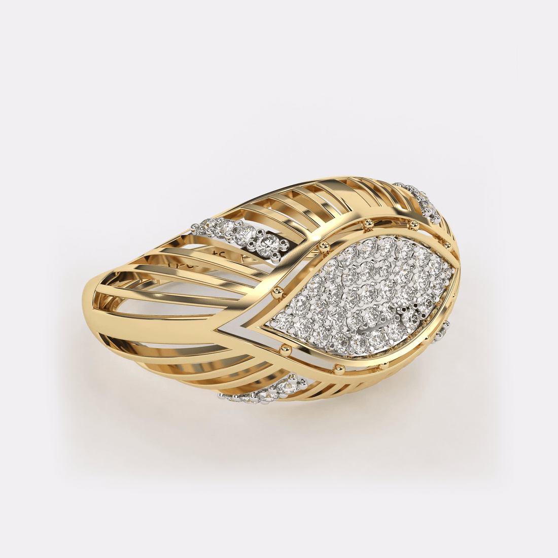 Layering Design Diamond Ring