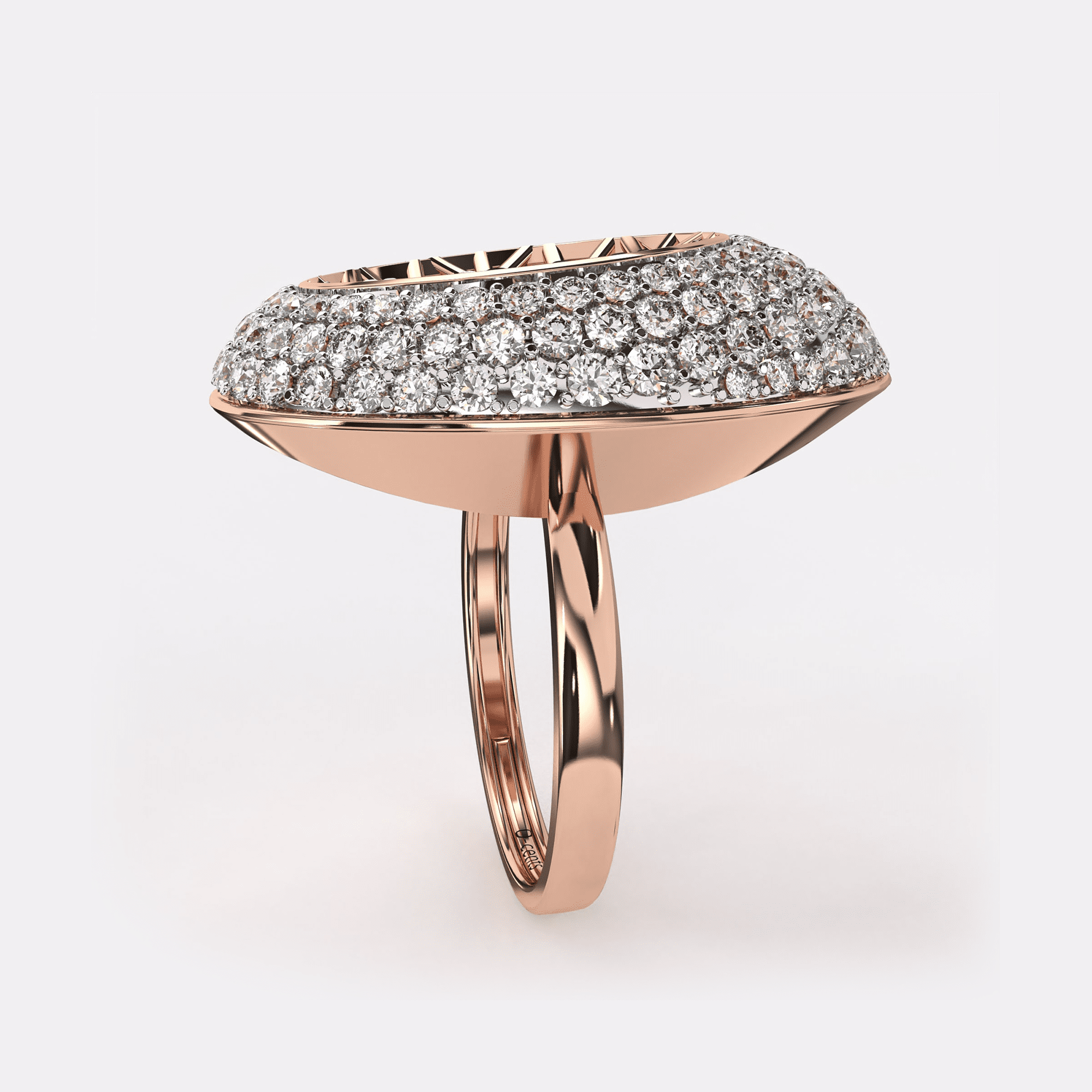 Half Dome Diamond Ring