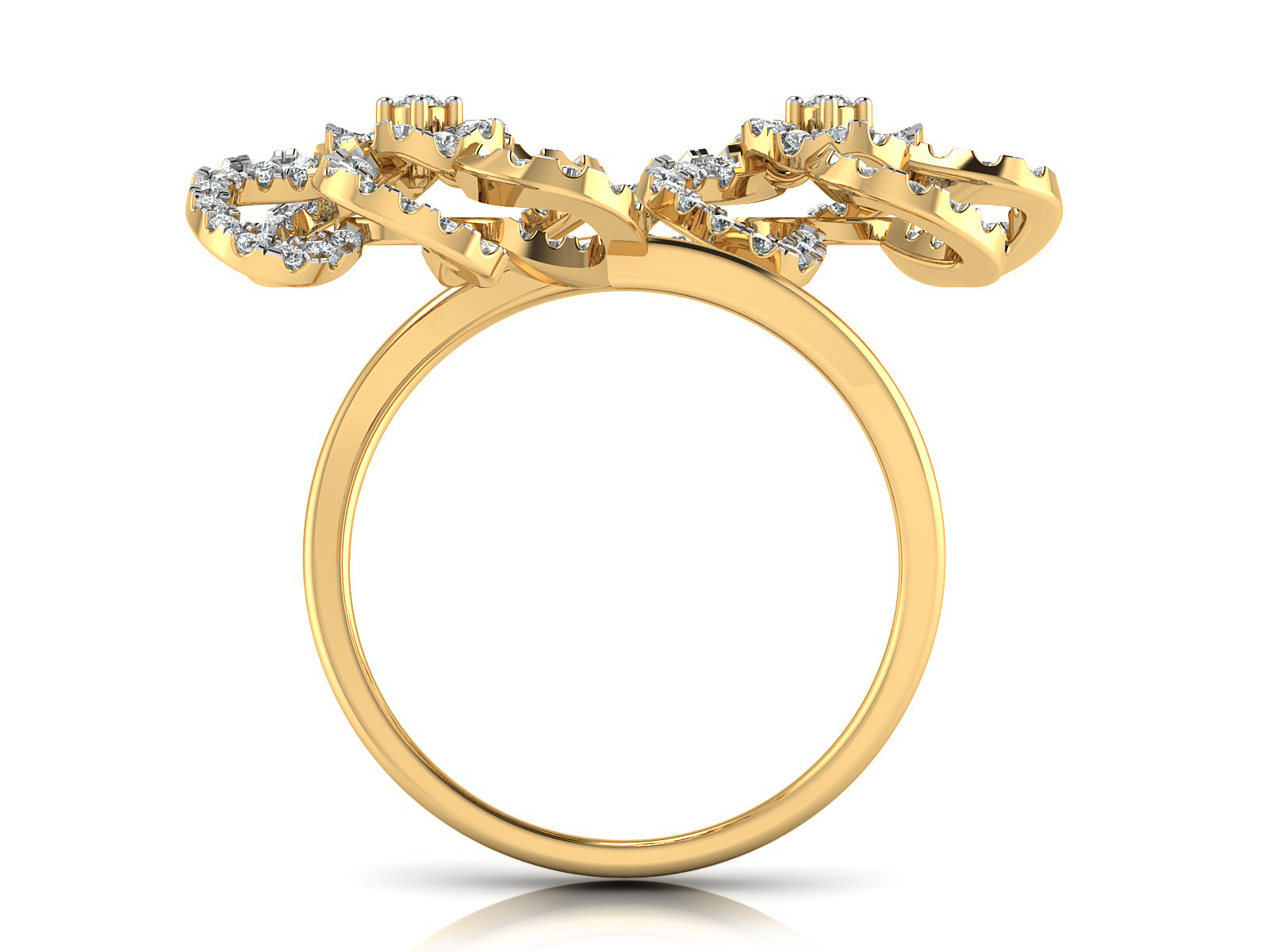 Twin Blossom Diamond Ring