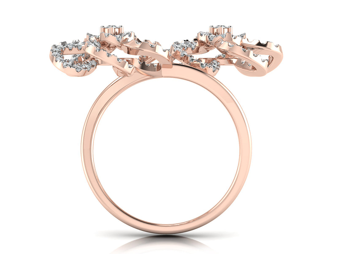 Twin Blossom Diamond Ring