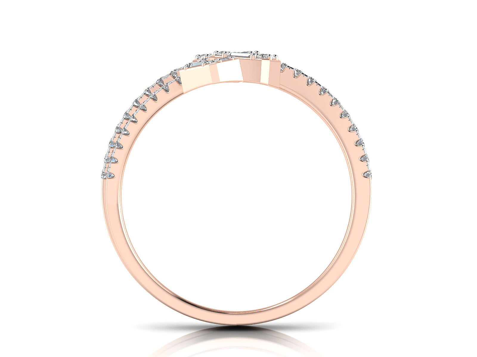 Quad Diamond Cluster Ring