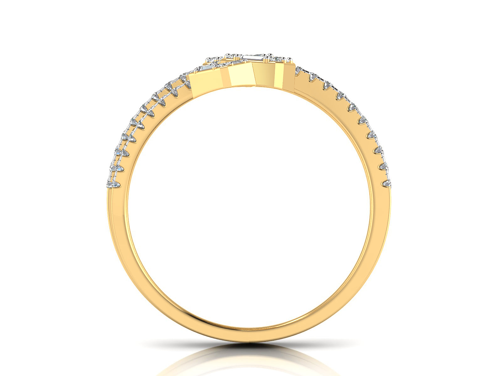 Quad Diamond Cluster Ring