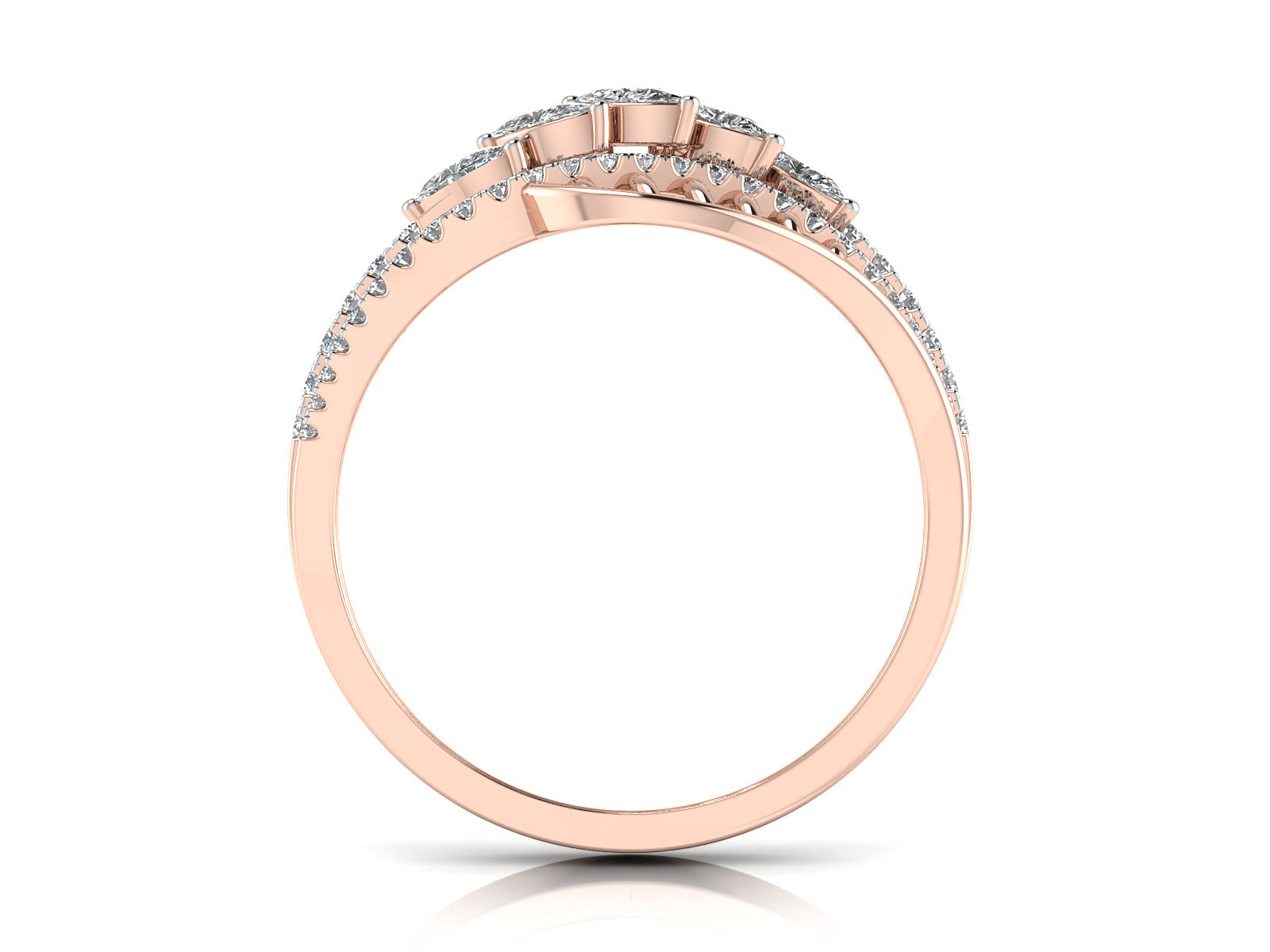 Radiant Petals Diamond Ring