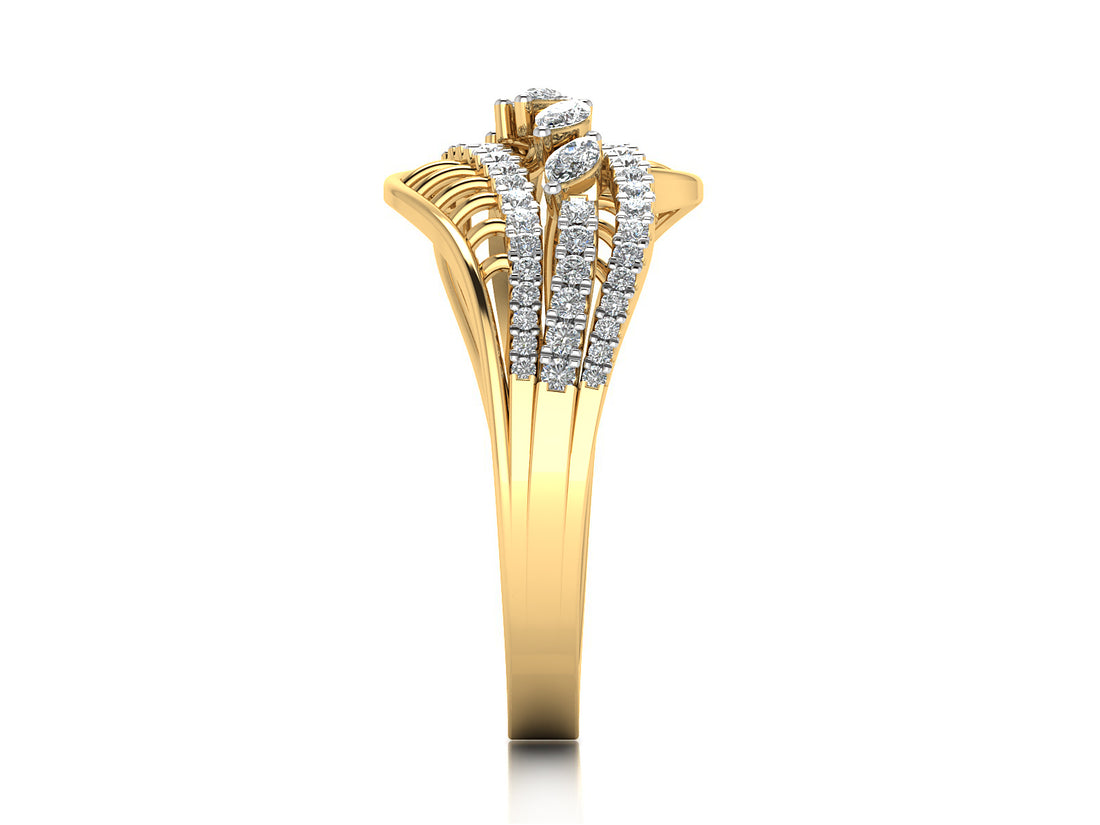 Radiant Petals Diamond Ring