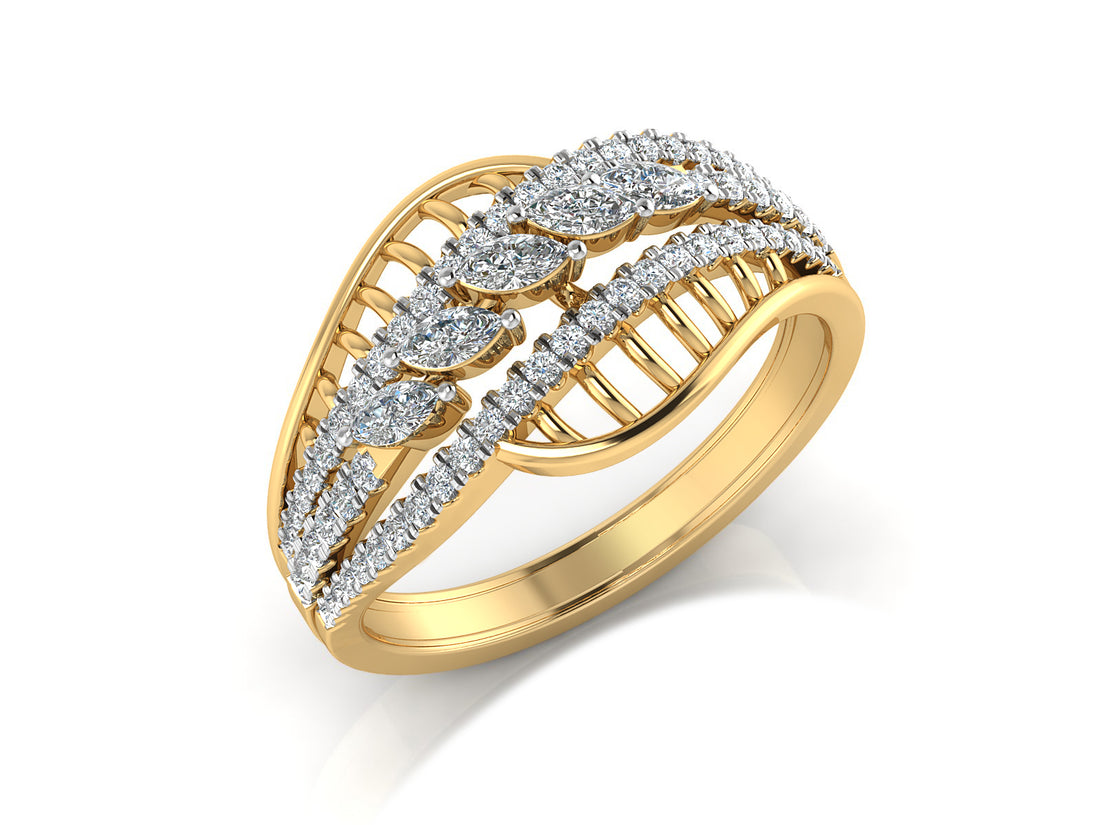 Radiant Petals Diamond Ring