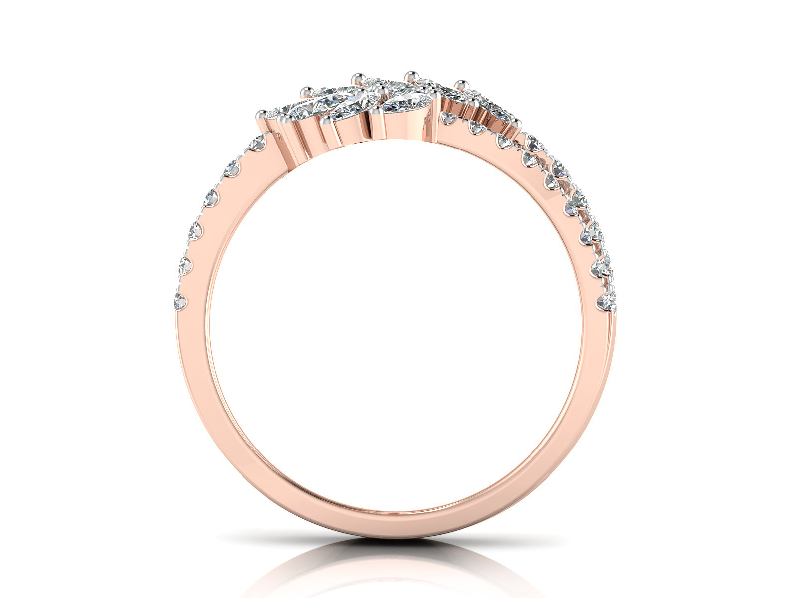 Graceful Leaf Diamond Ring