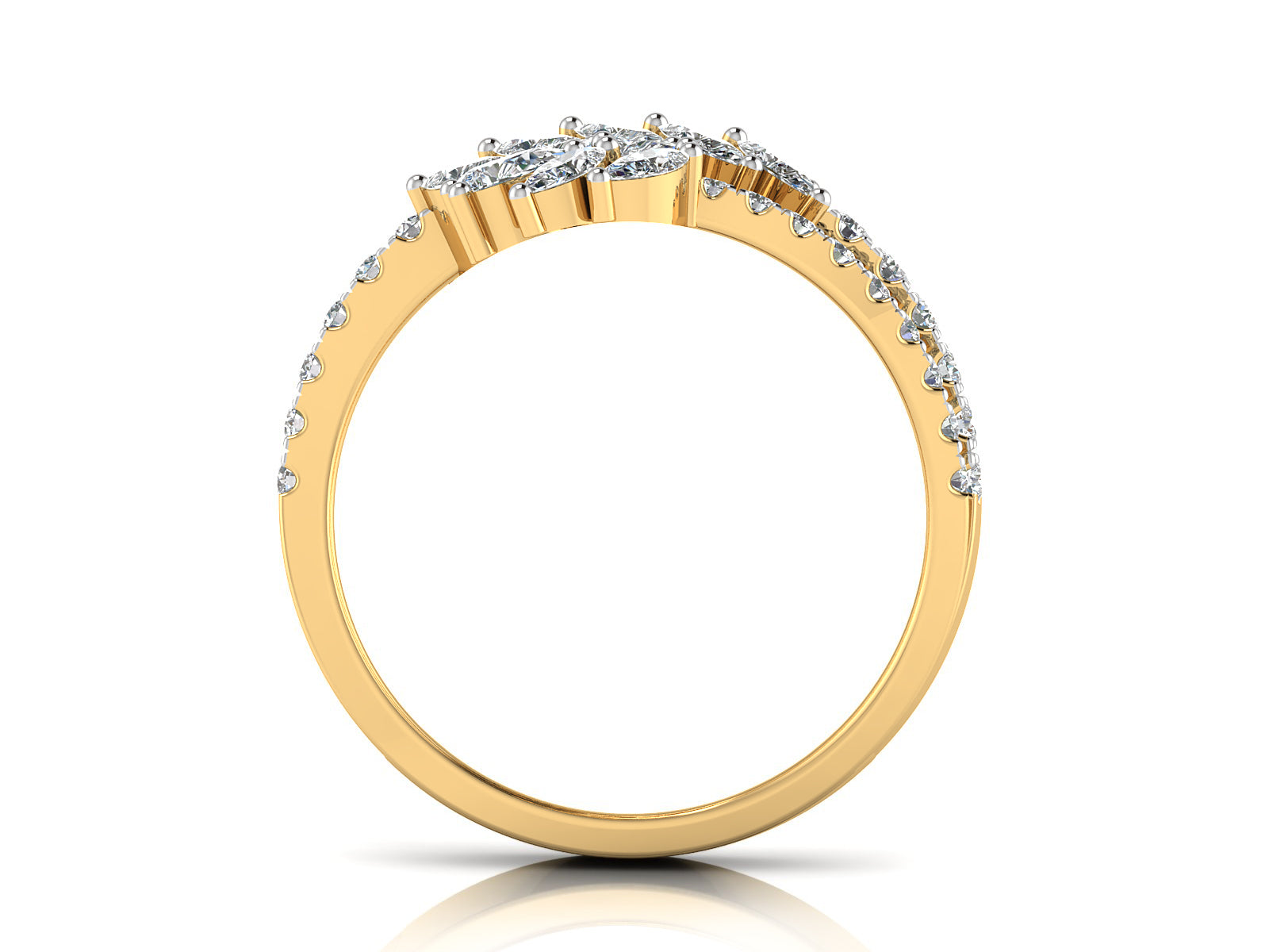 Graceful Leaf Diamond Ring