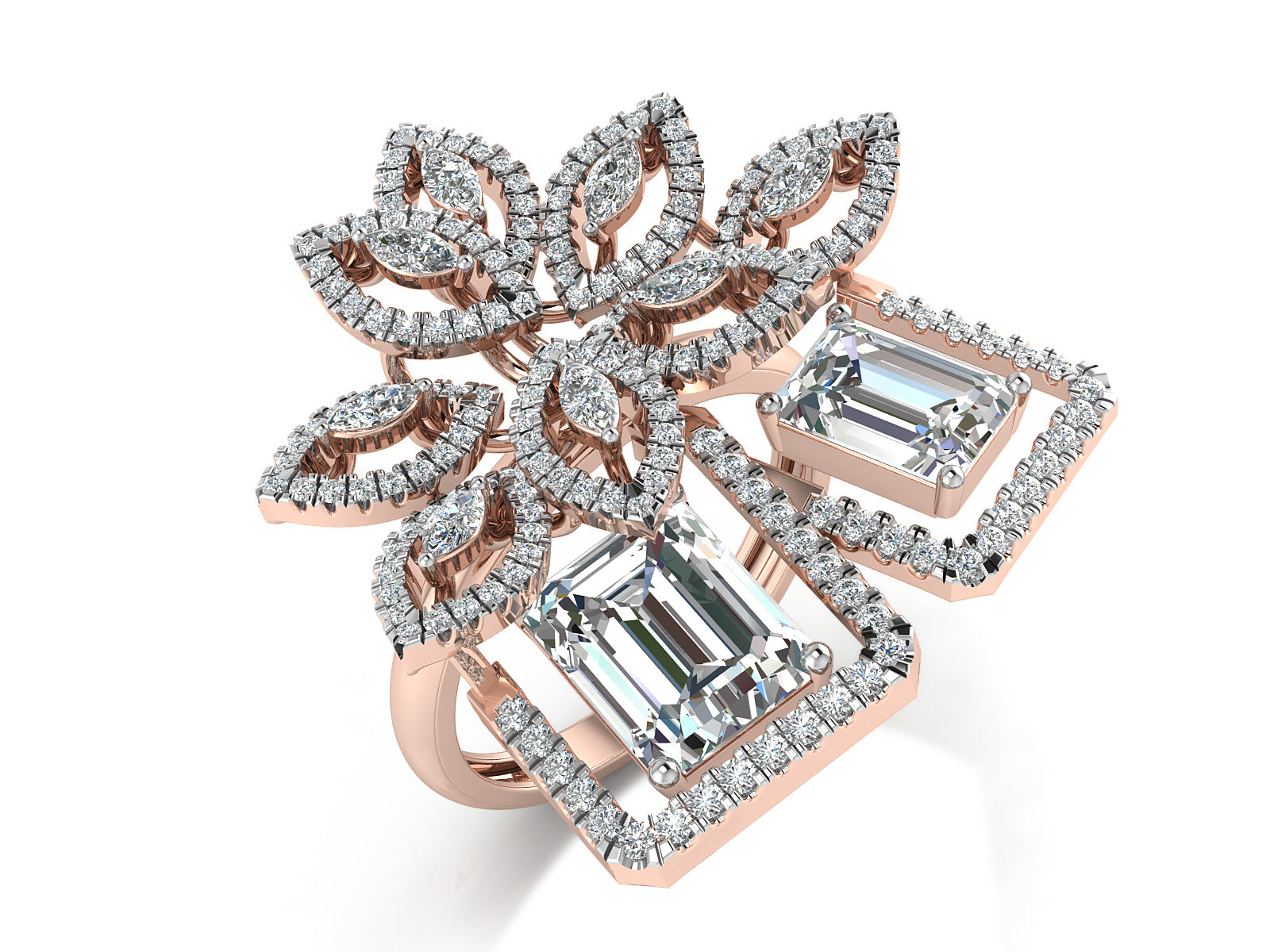 Majestic Bloom Diamond Ring