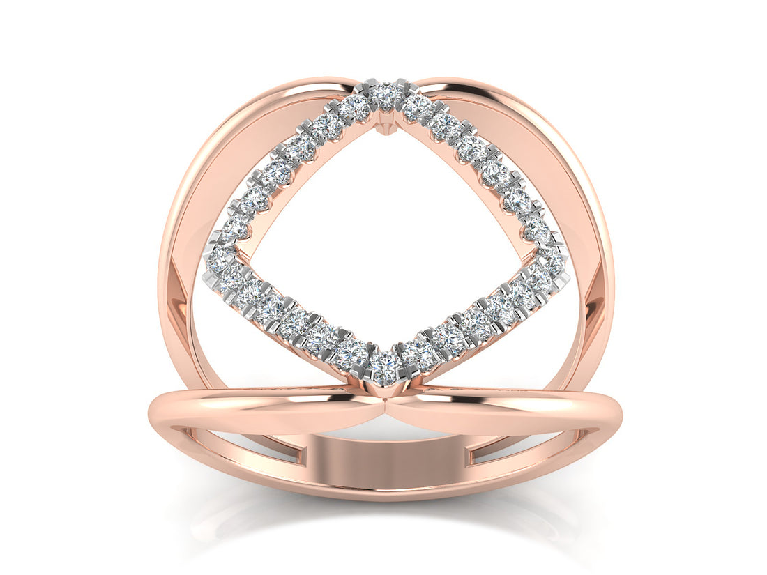 Sandwich Sparkling Diamond Ring