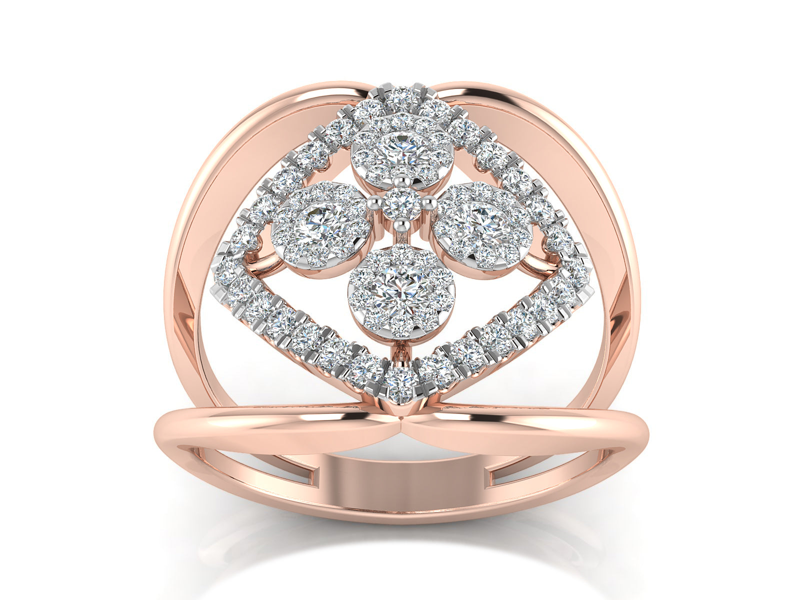 Looped Together Diamond Ring