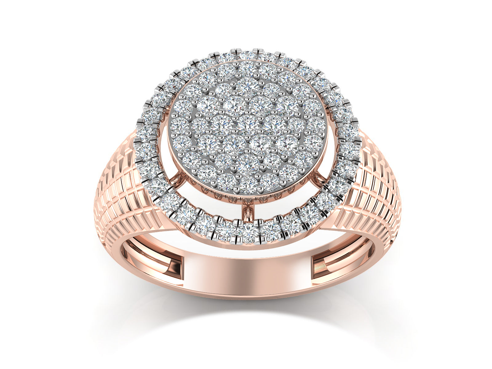 Golden Radiance Round Diamond Ring