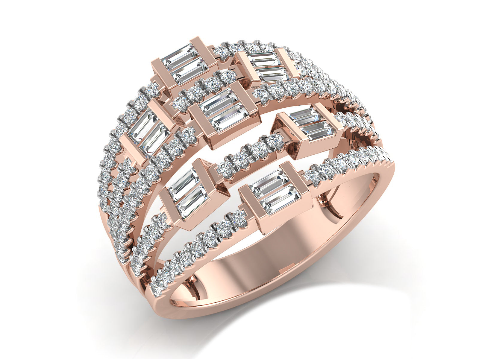 Eternal Spark – Bagguette Diamond Multi-Band