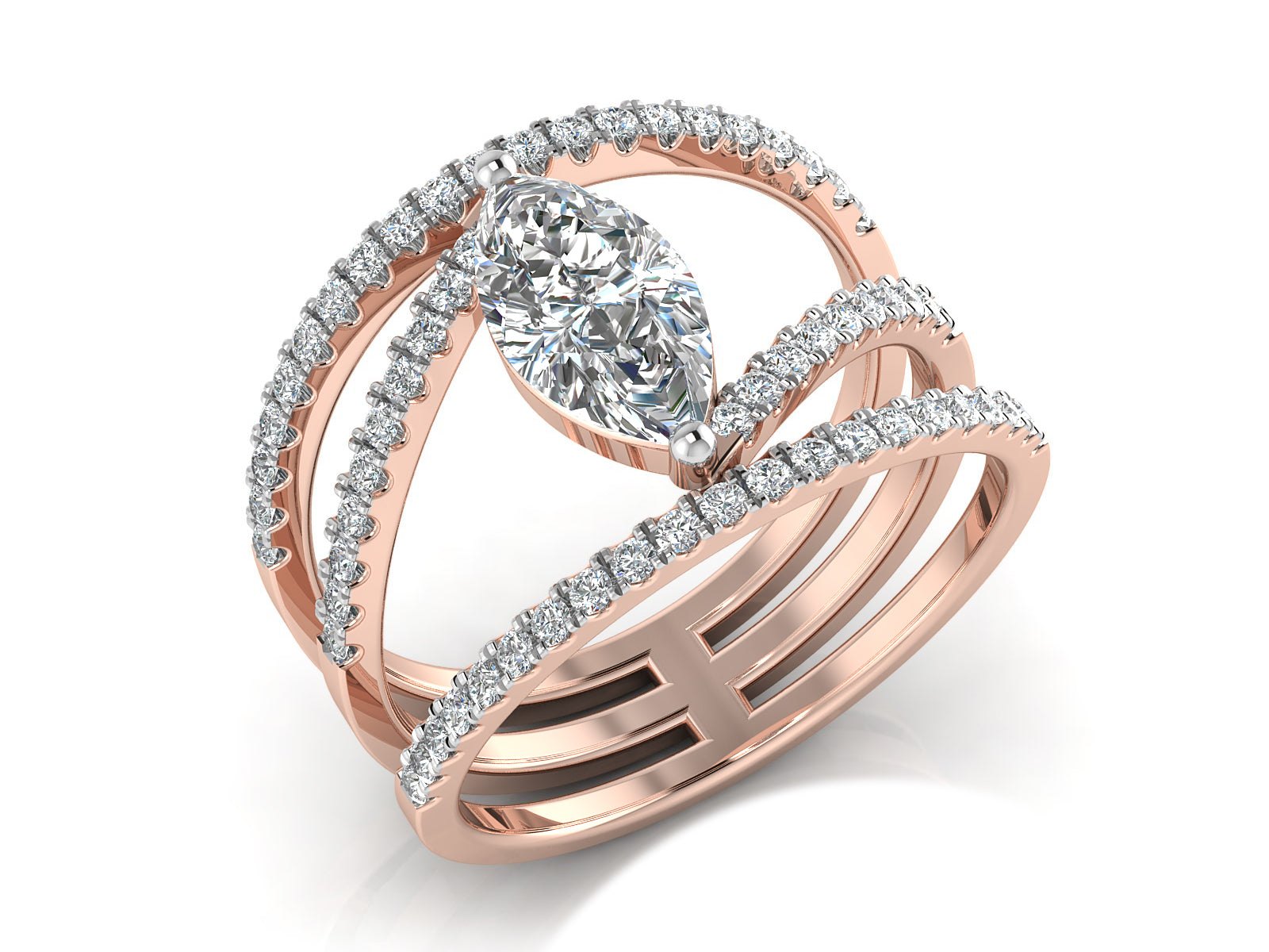 Eternal Spark – Marquise Diamond Multi-Band Ring