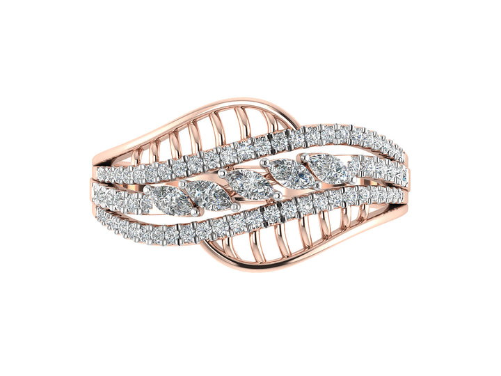 Radiant Petals Diamond Ring