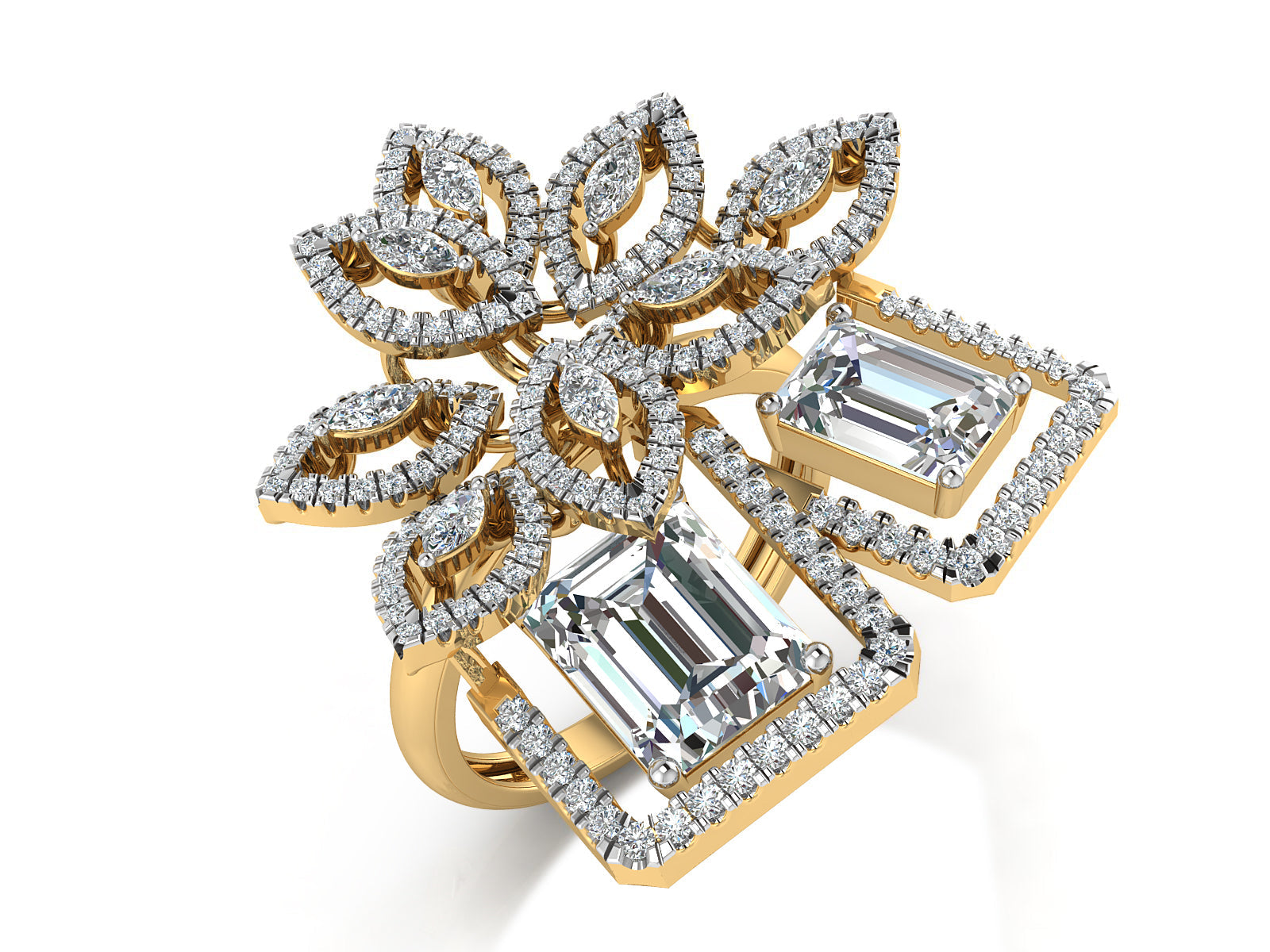 Majestic Bloom Diamond Ring