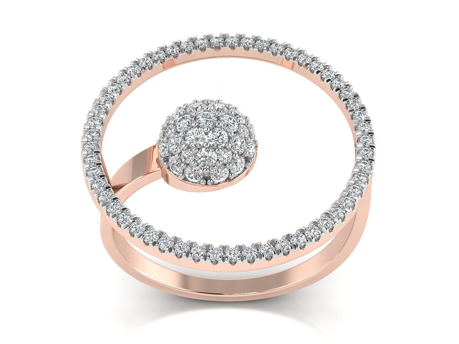 Circular Fusion Diamond Ring