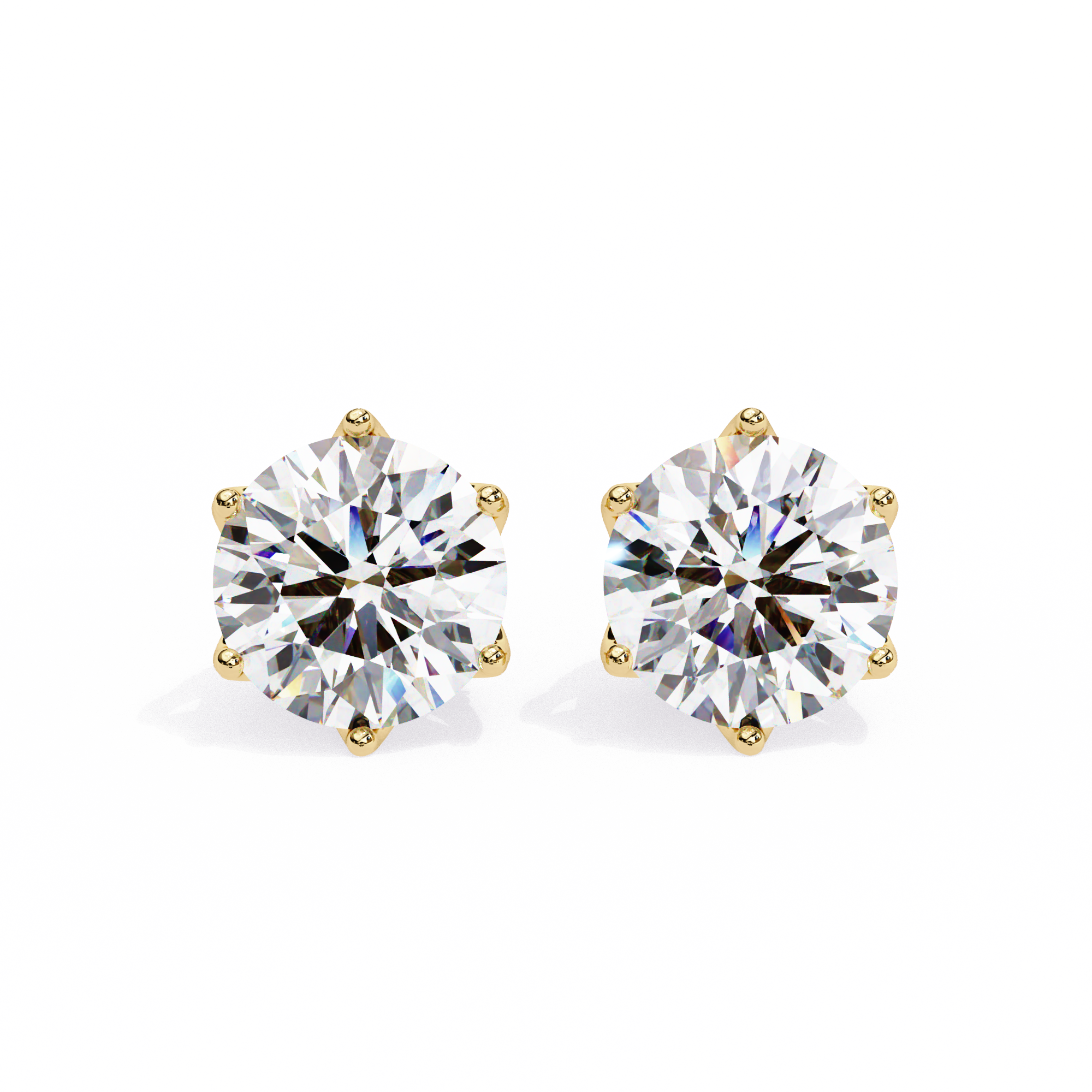 Adorable Daisy Round Diamond Studs