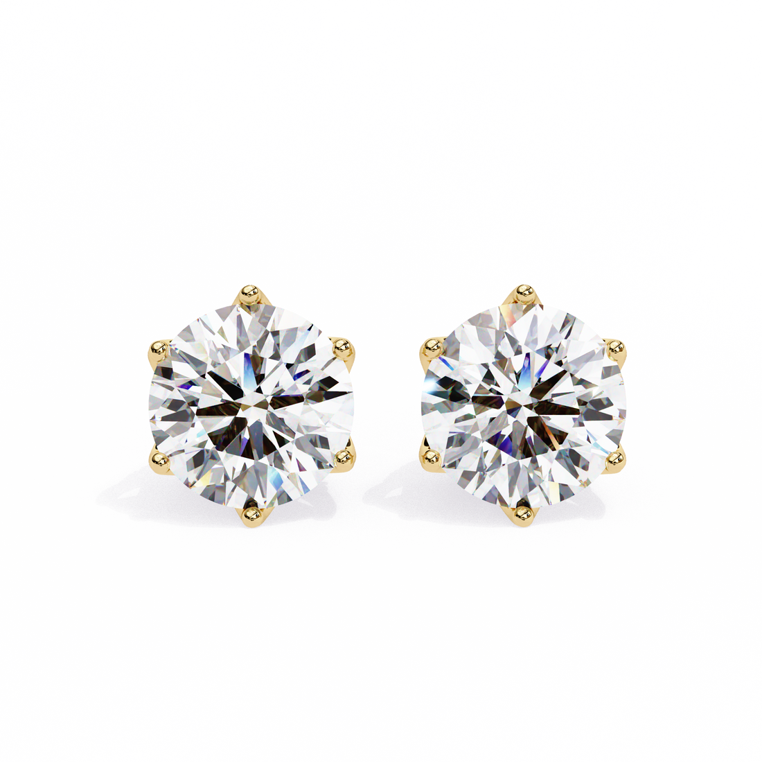 Adorable Daisy Round Diamond Studs