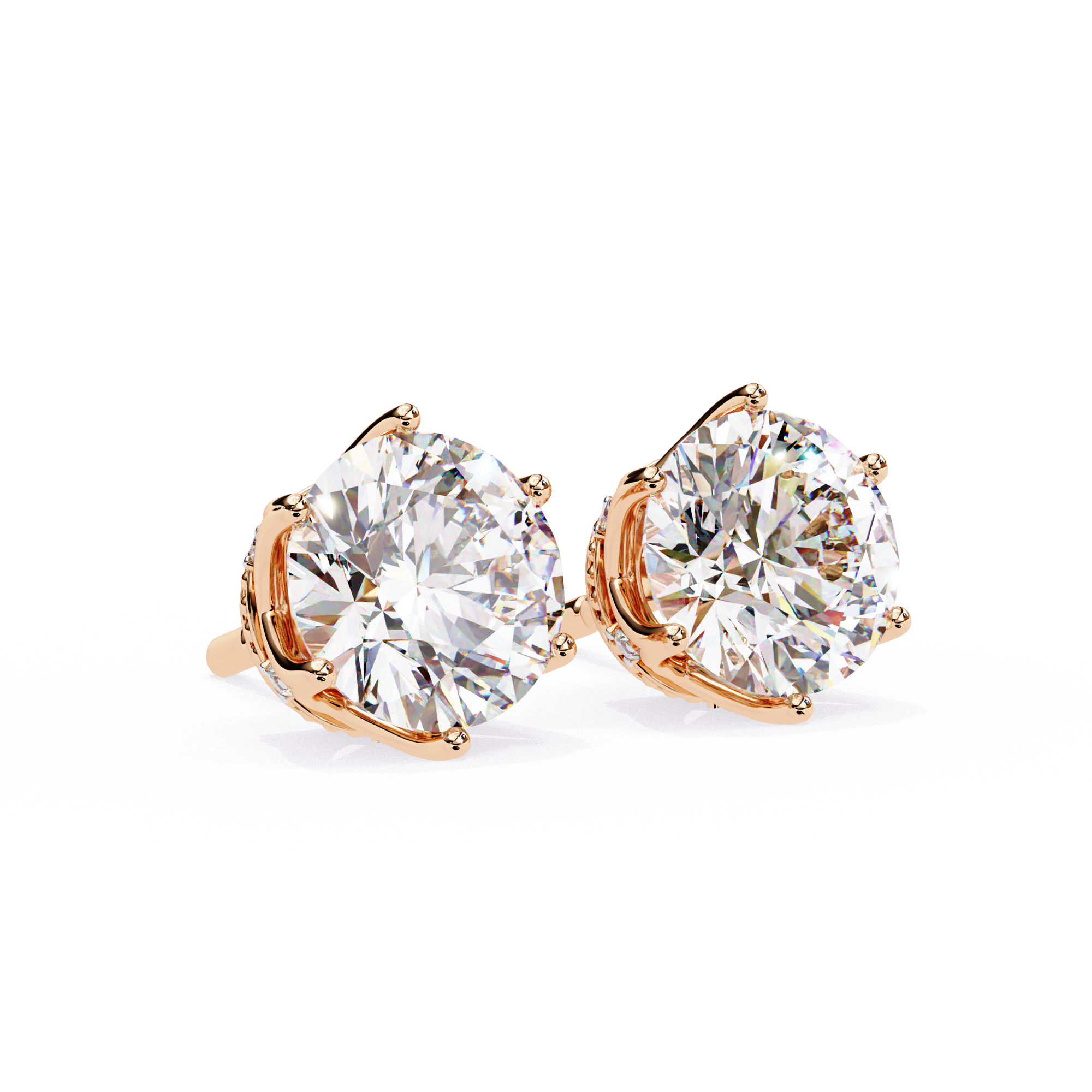 Adorable Daisy Round Diamond Studs