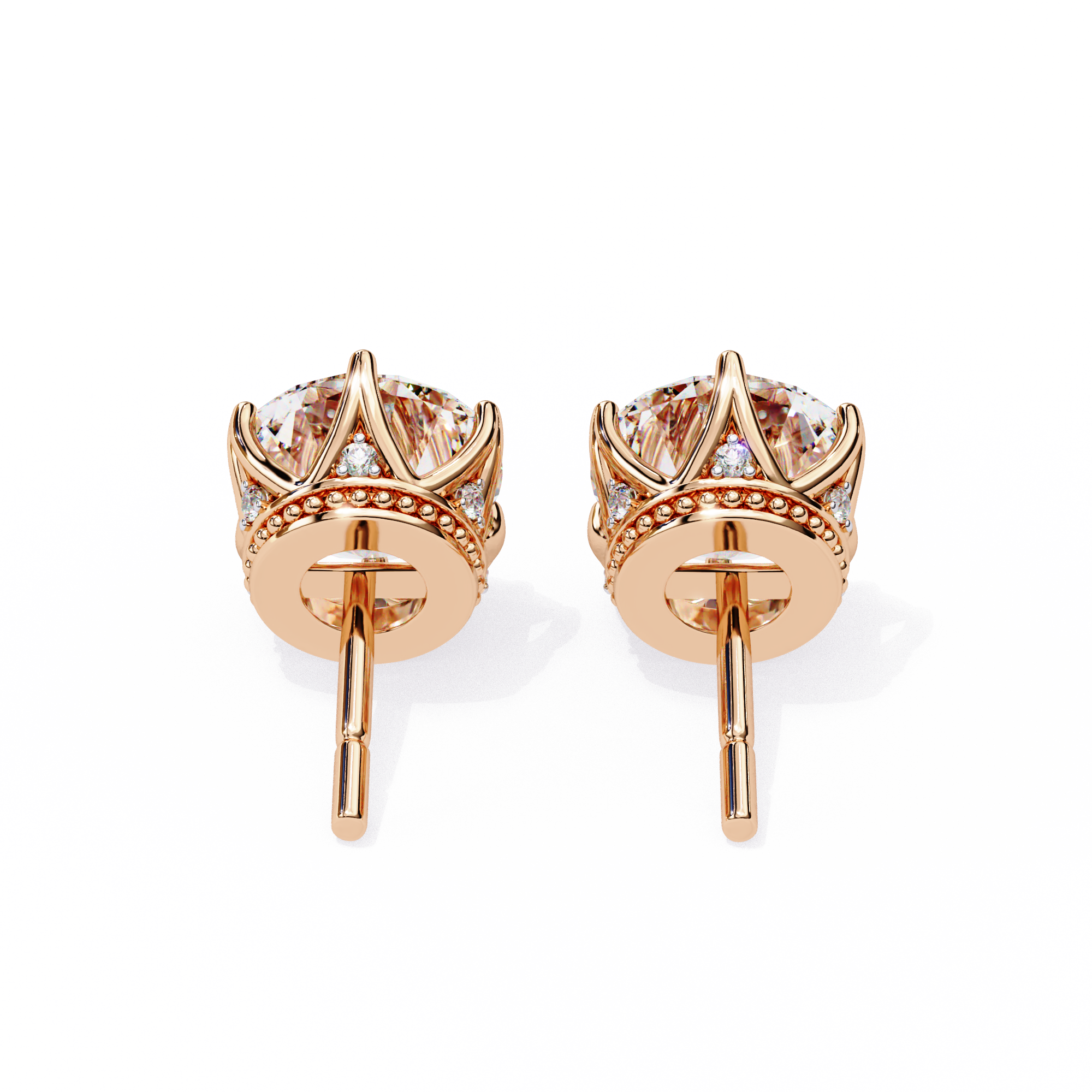 Adorable Daisy Round Diamond Studs