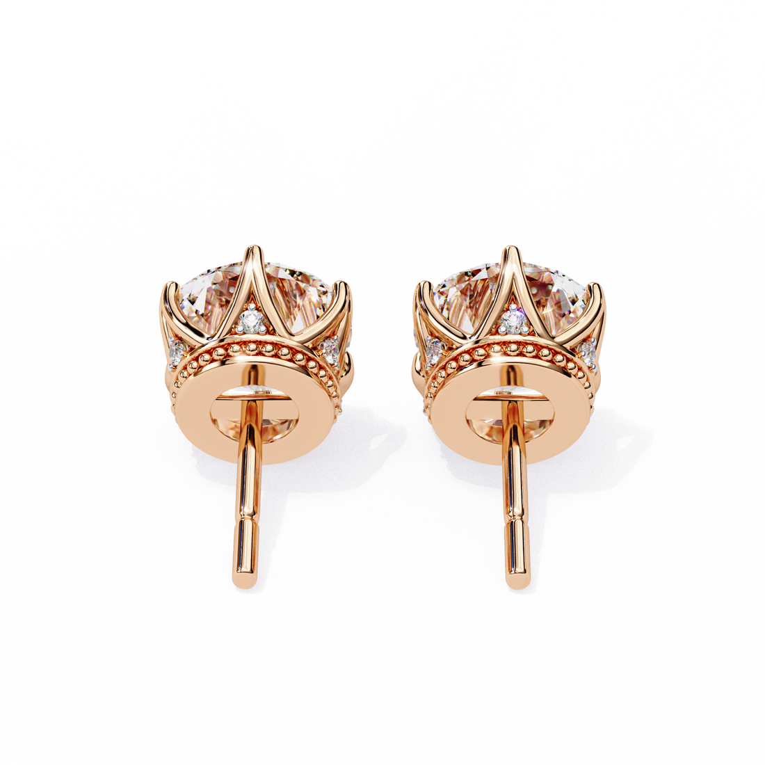 Adorable Daisy Round Diamond Studs