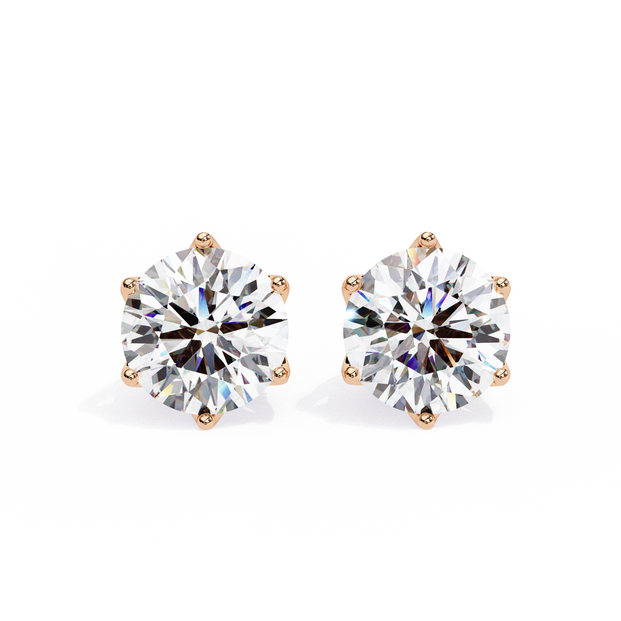 Adorable Daisy Round Diamond Studs