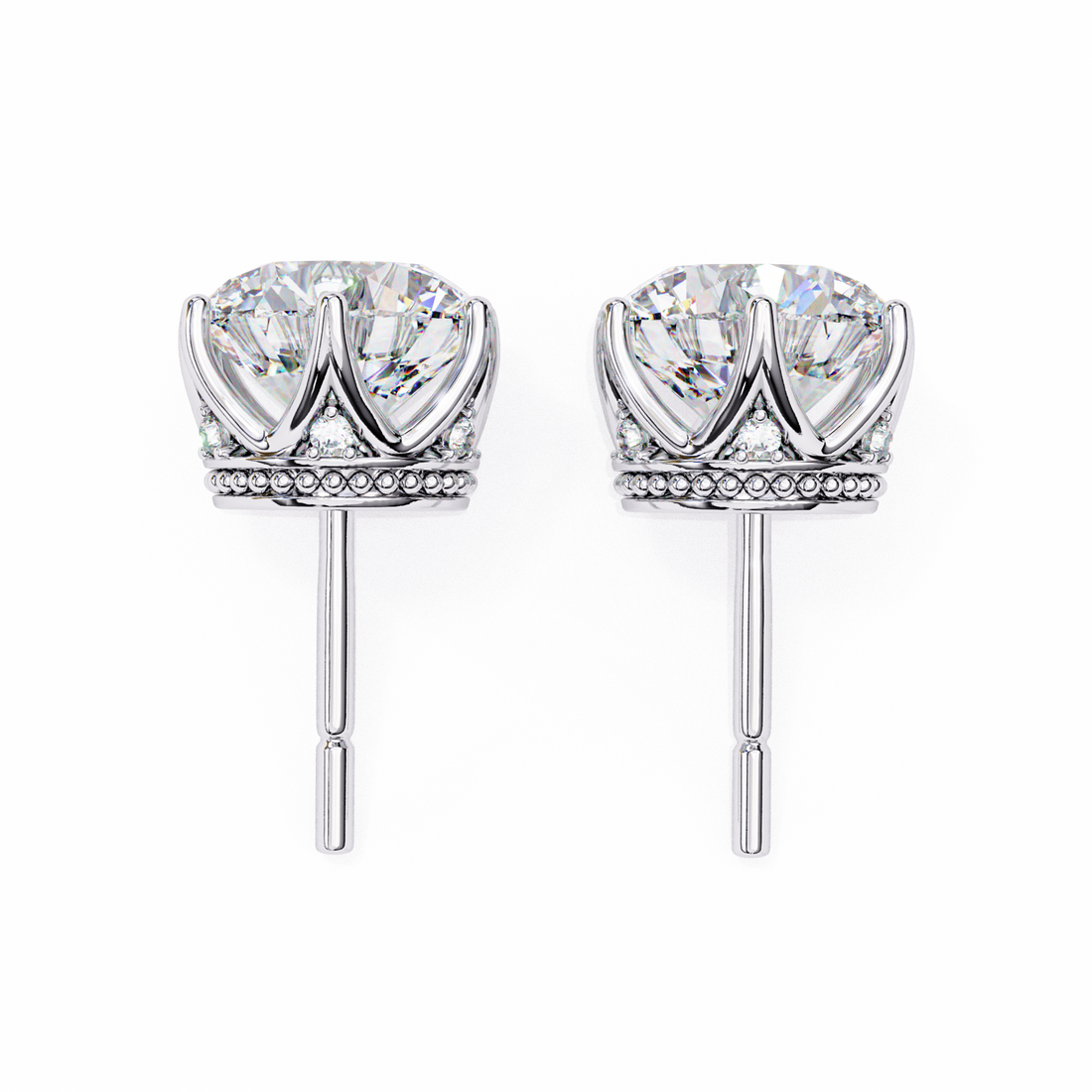 Adorable Daisy Round Diamond Studs