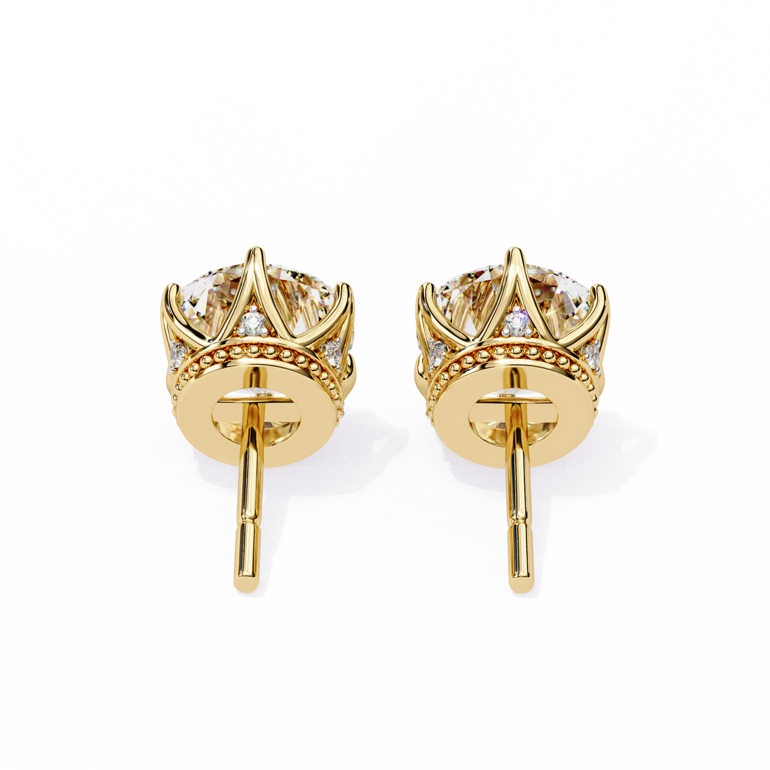 Adorable Daisy Round Diamond Studs