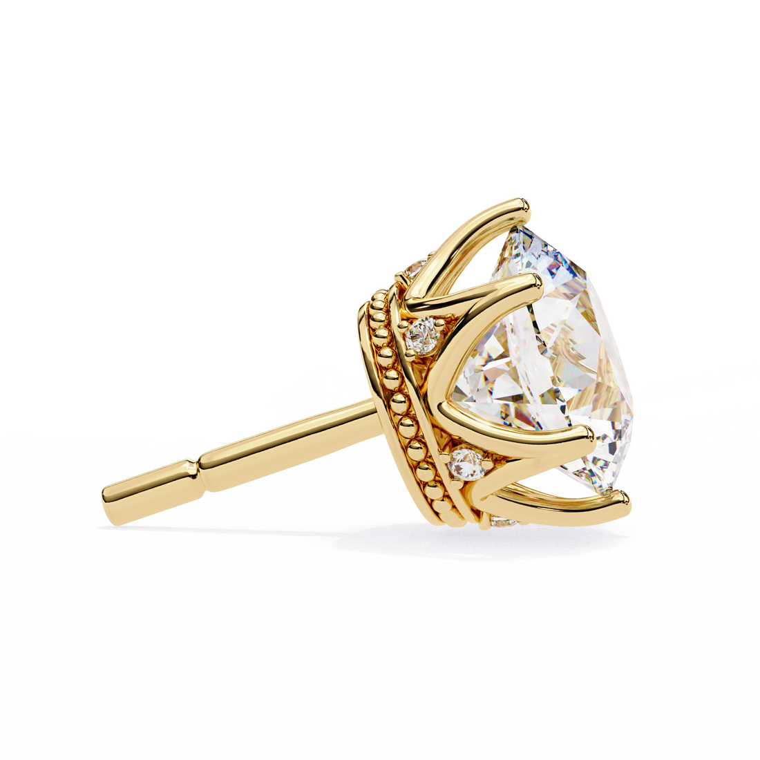 Adorable Daisy Round Diamond Studs