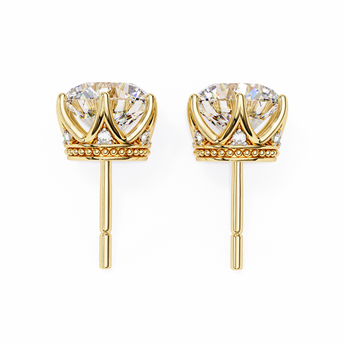Adorable Daisy Round Diamond Studs